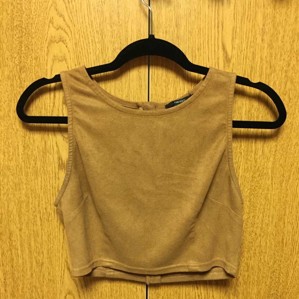 Forever 21 zip up crop top